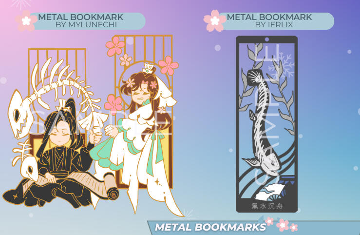Metal Bookmarks by Mylunechi + Ierlix